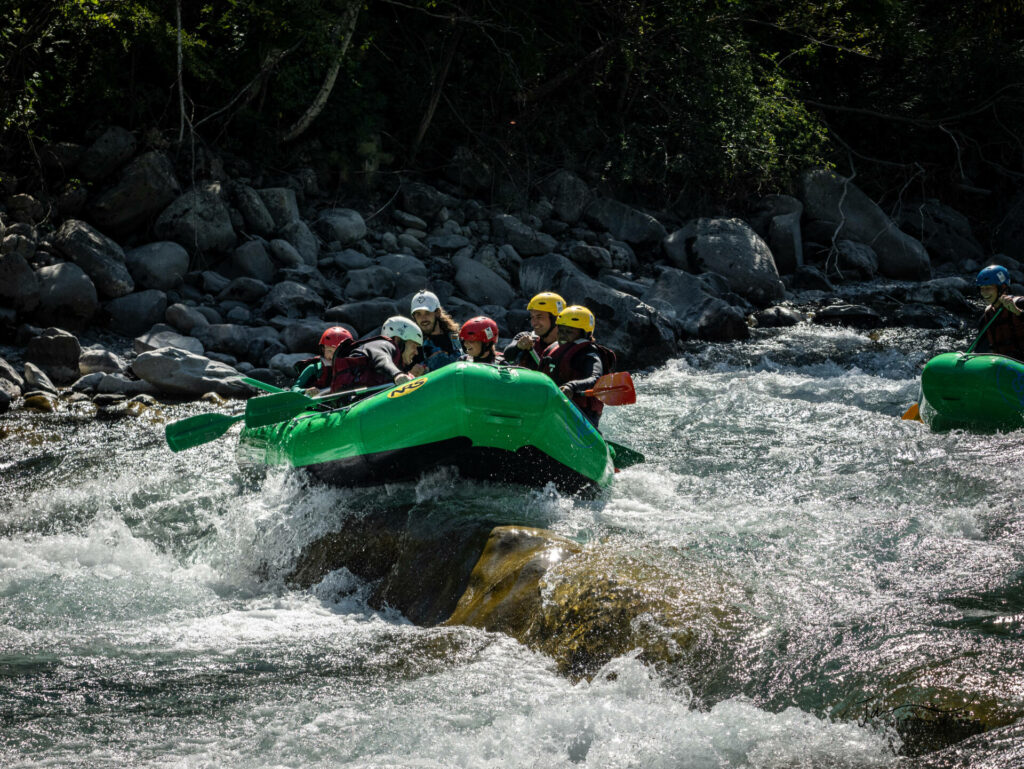 Rafting down Pra Loup 